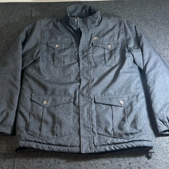 Vans Mens Coat Insulated Winter Cargo Jacket Gray Cold Weather Off The Wall - Picture 3 of 8